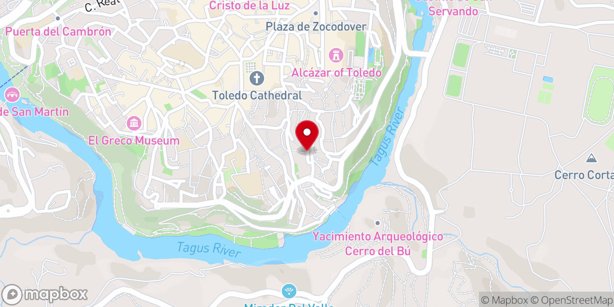 Map showing location of Madres Benedictinas