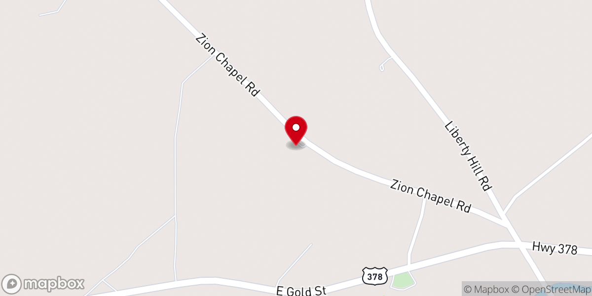 Map showing location of Zion Chapel