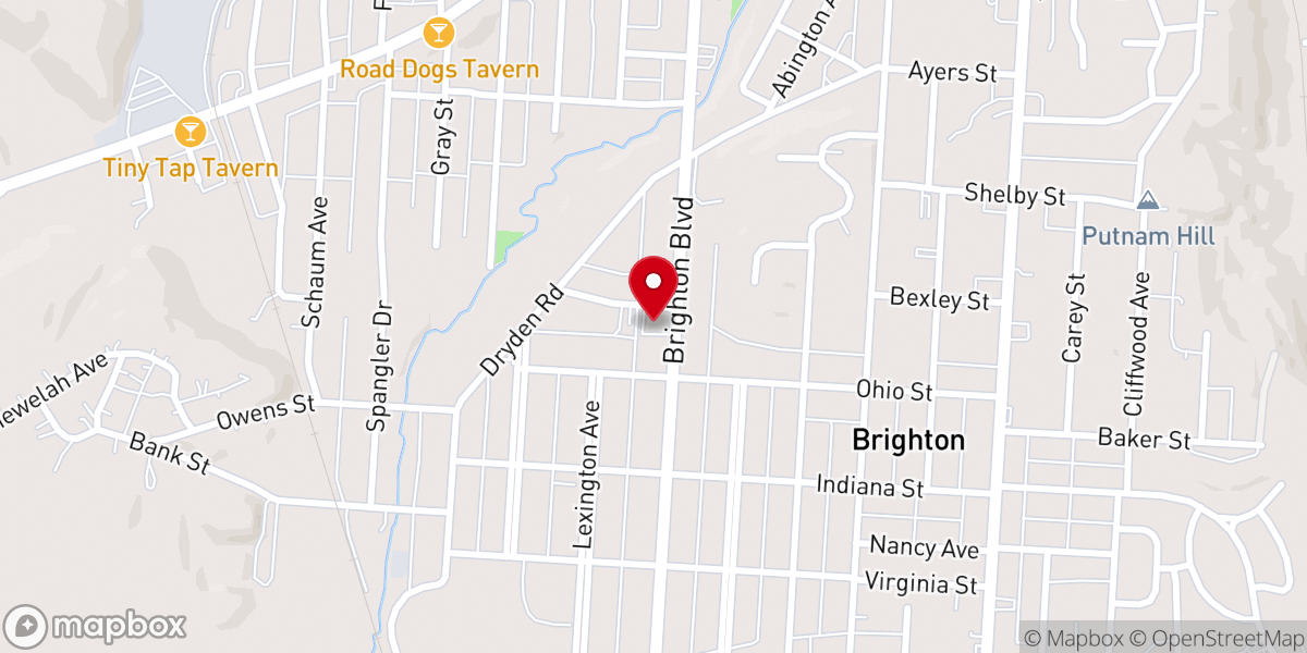 Map showing location of Hands of Faith Church