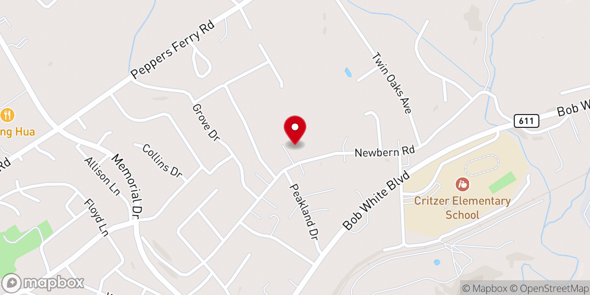 Map showing location of First Church of the Brethren