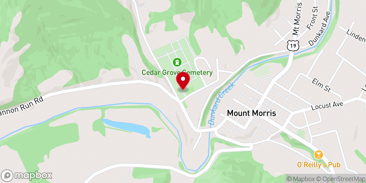 Map showing location of Gospel Tabernacle