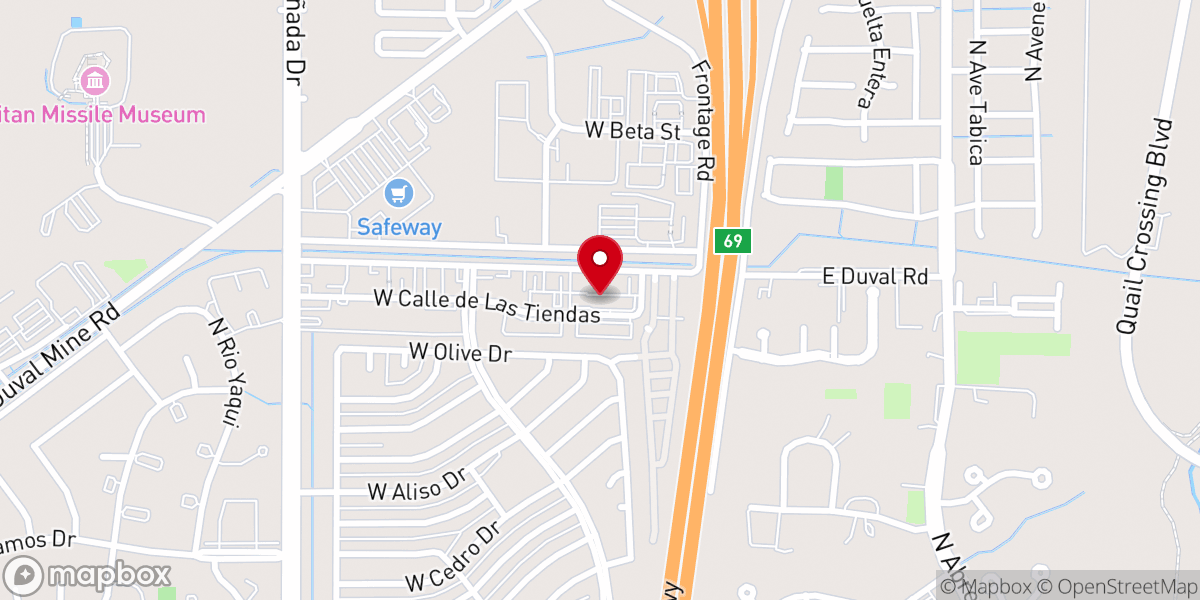 Map showing location of Southern Arizona Community Church
