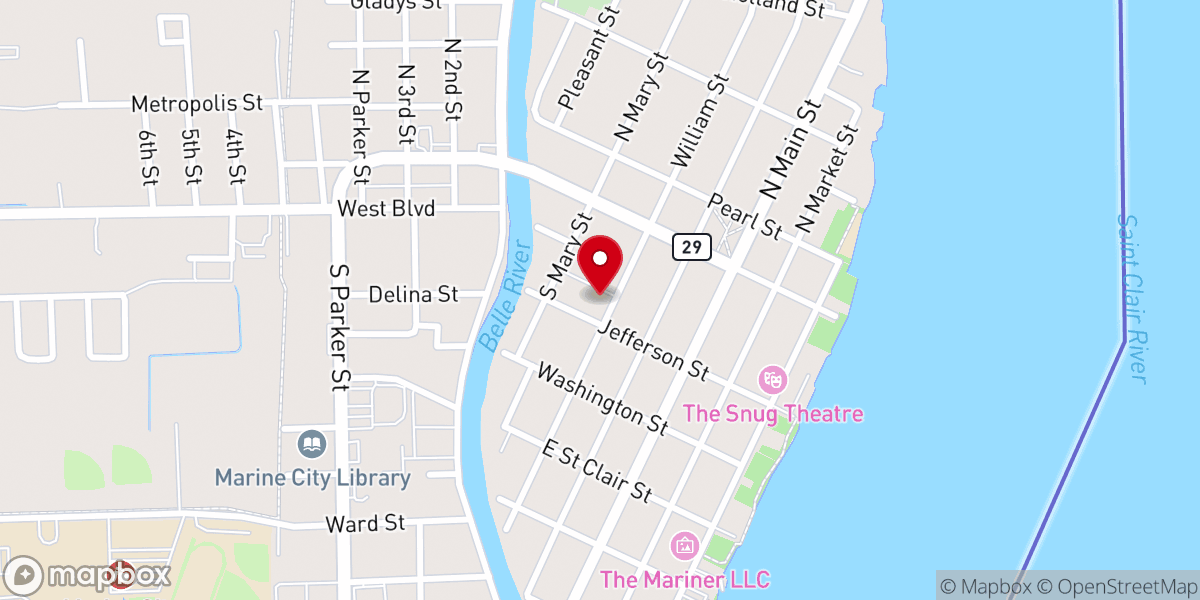 Map showing location of St Martin's Lutheran Church