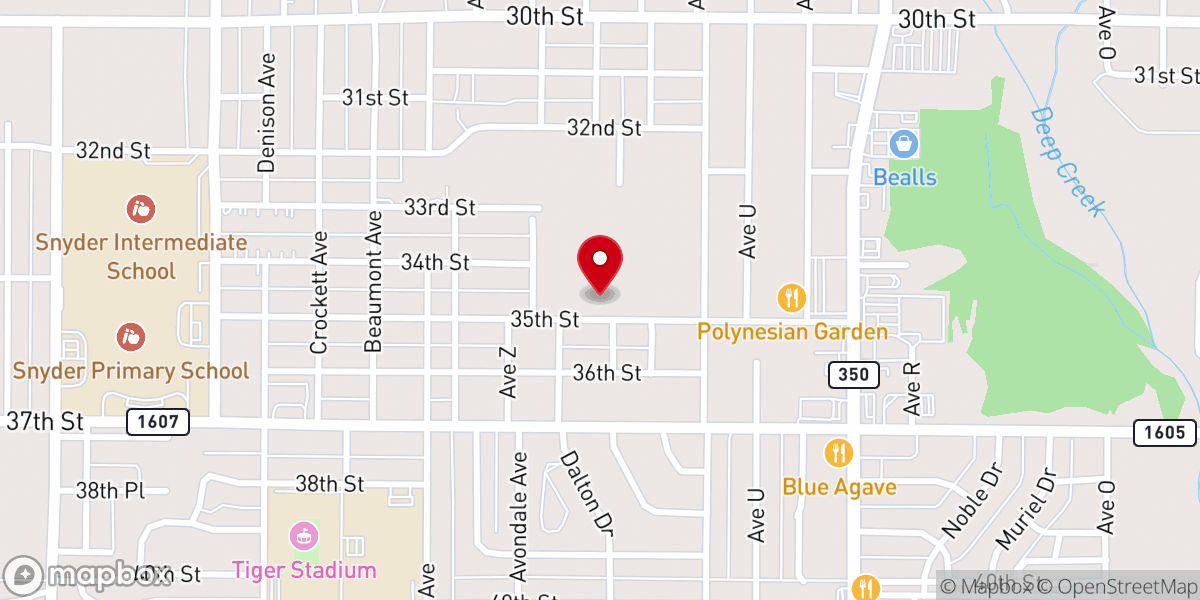 Map showing location of Calvary Baptist Church