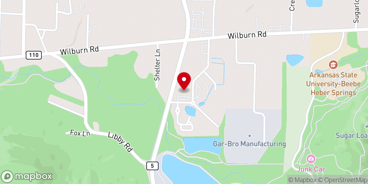 Map showing location of Holiday Inn Express & Suites Heber Springs by IHG