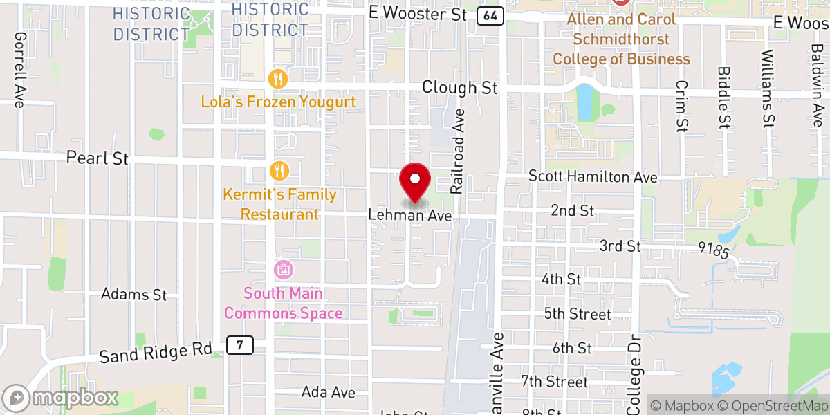 Map showing location of Bowling Green Seventh Day Adventist Church