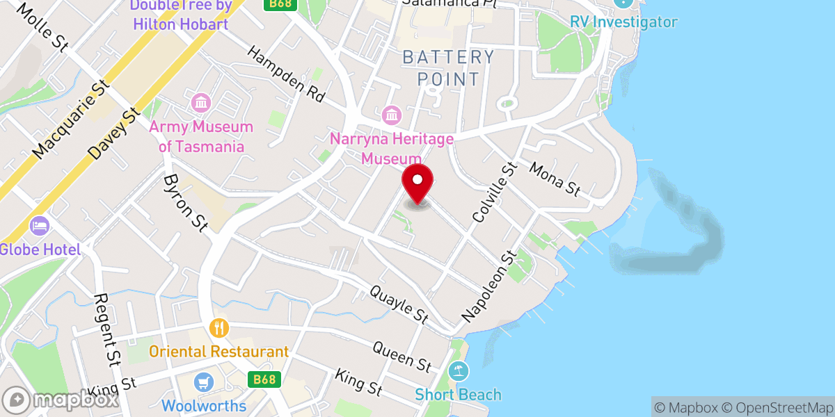 Map showing location of St George’s Anglican Church