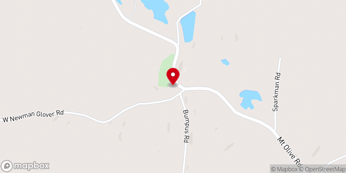 Map showing location of Antioch Union C. P. Church