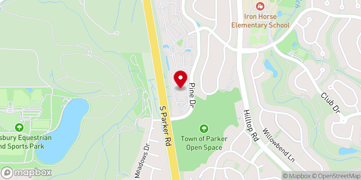 Map showing location of Parker United Methodist Church