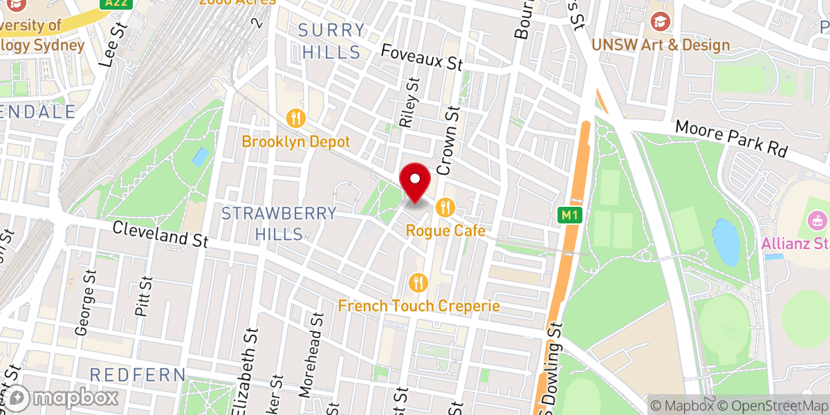 Map showing location of St Peter's Catholic Church