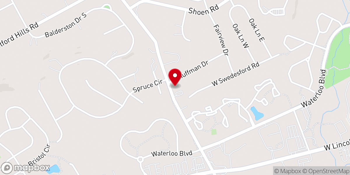 Map showing location of Exton church of Christ