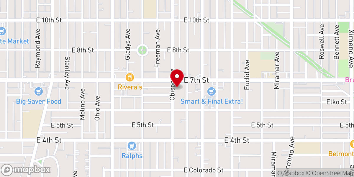 Map showing location of Seventh St. Church