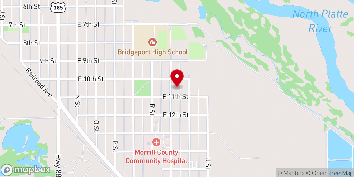 Map showing location of Presbyterian Church