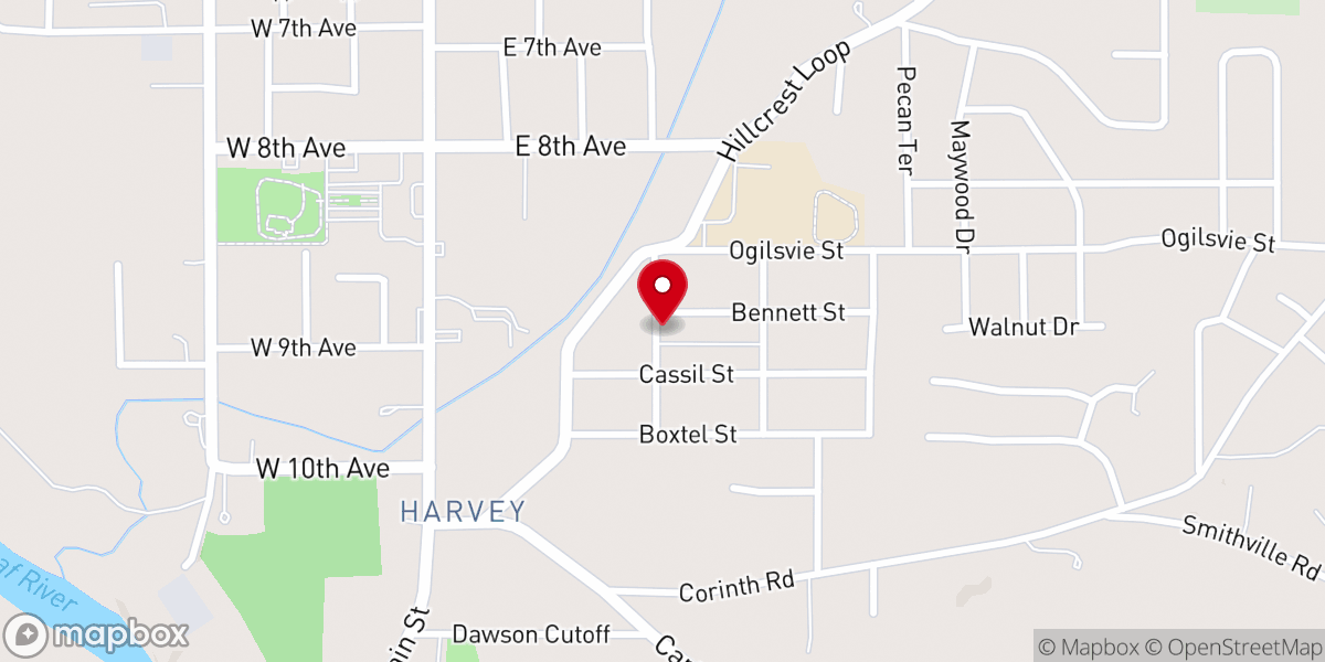 Map showing location of Life Construction Church