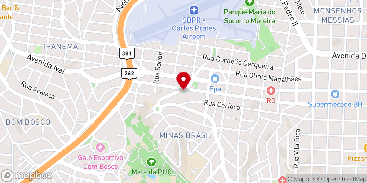 Map showing location of Paróquia São Luis Gonzaga