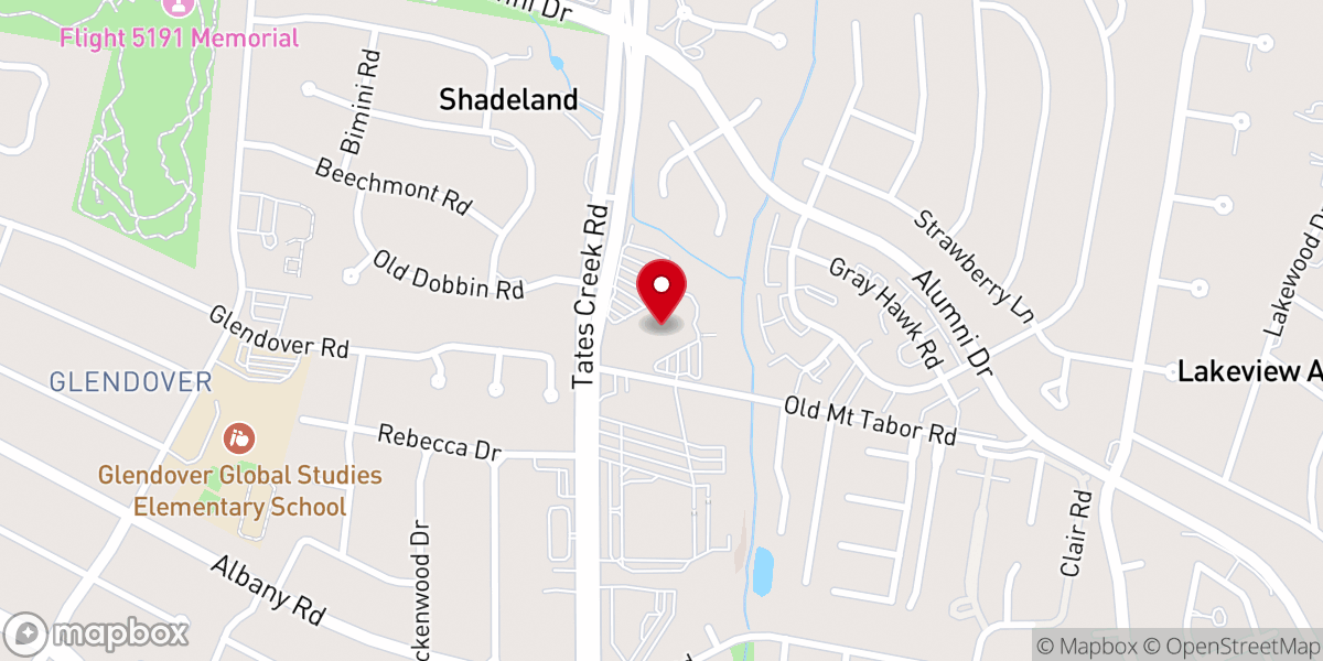Map showing location of Centenary Methodist Church