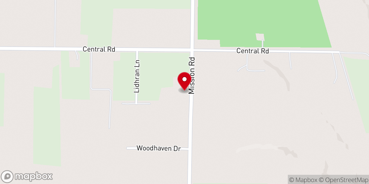 Map showing location of Goshen Community Church
