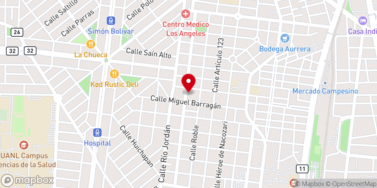 Map showing location of Templo El Gran Pastor del CLADIC