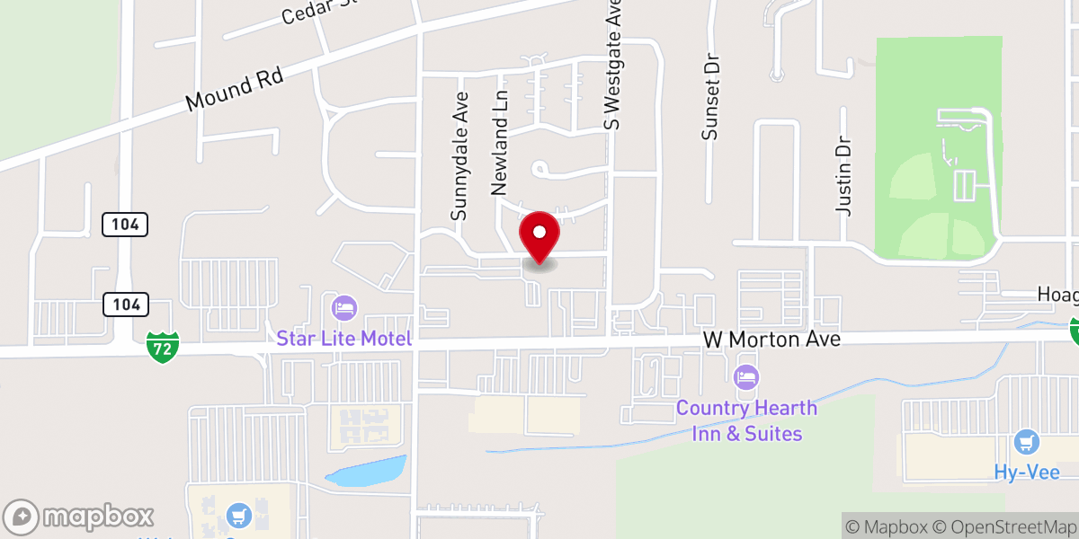 Map showing location of Jacksonville Area Senior Chaplaincy Care Inc