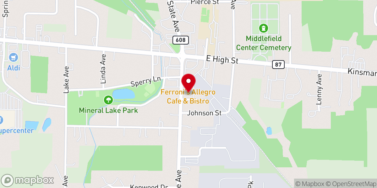Map showing location of Middlefield Food Pantry - Food Distribution Center