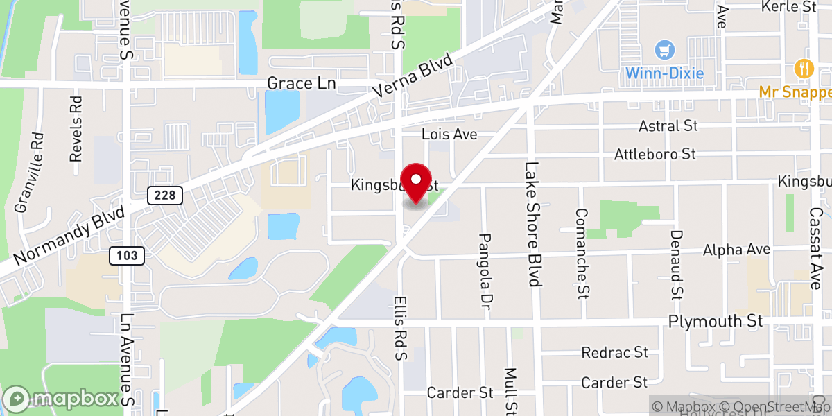 Map showing location of Faith Deliverance Tabernacle