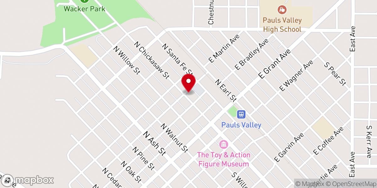 Map showing location of First Church of God