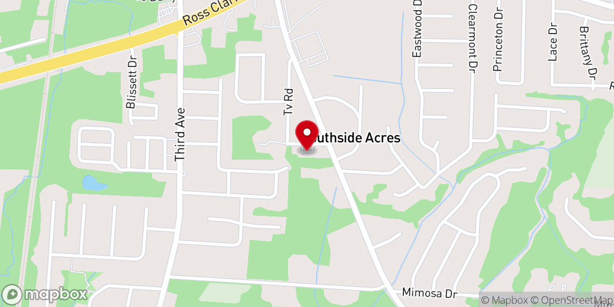 Map showing location of Dothan First SDA Church