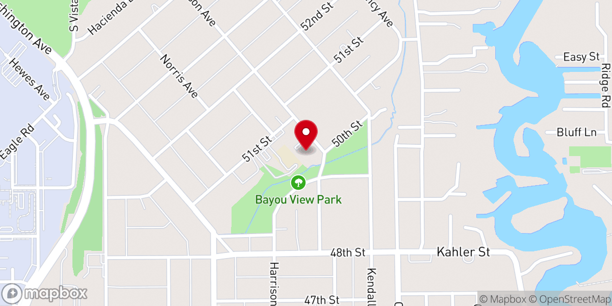 Map showing location of Westminster Presbyterian Church