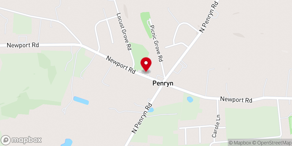 Map showing location of St Paul's Evangelical Lutheran Church