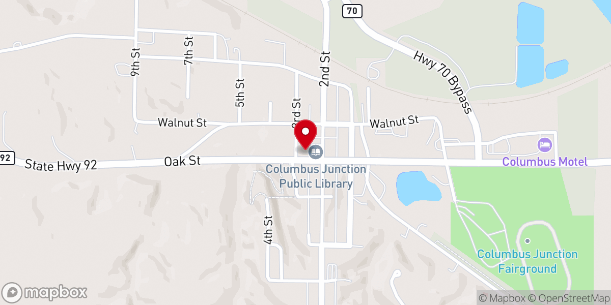 Map showing location of Hope Bible Church