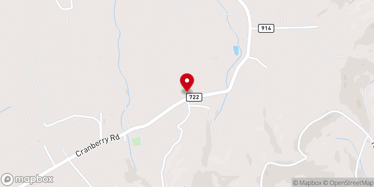 Map showing location of Midway Heights Community Church