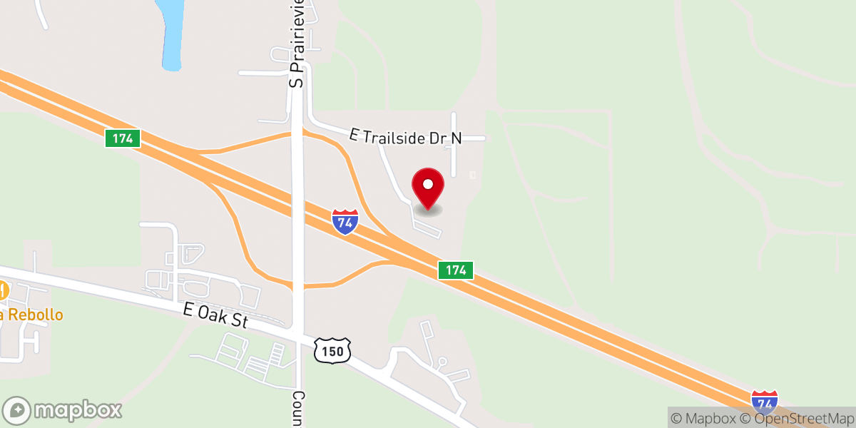 Map showing location of Lake of the Woods Church