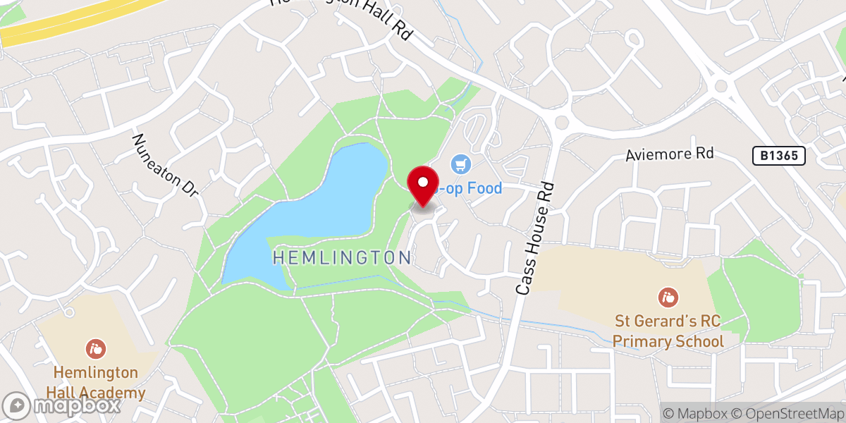Map showing location of Middlesbrough , St Timothy, Hemlington