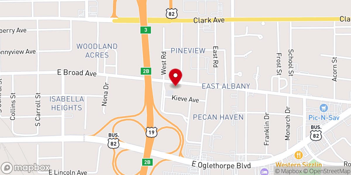 Map showing location of New Life Apostolic Church Ministry, Inc