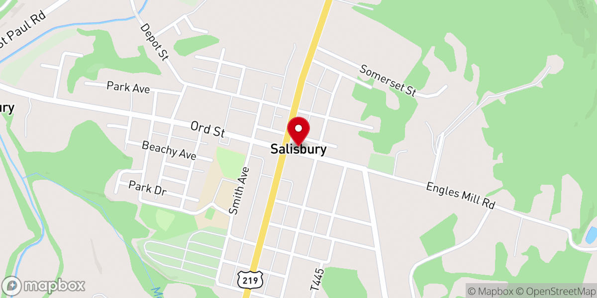 Map showing location of Salisbury