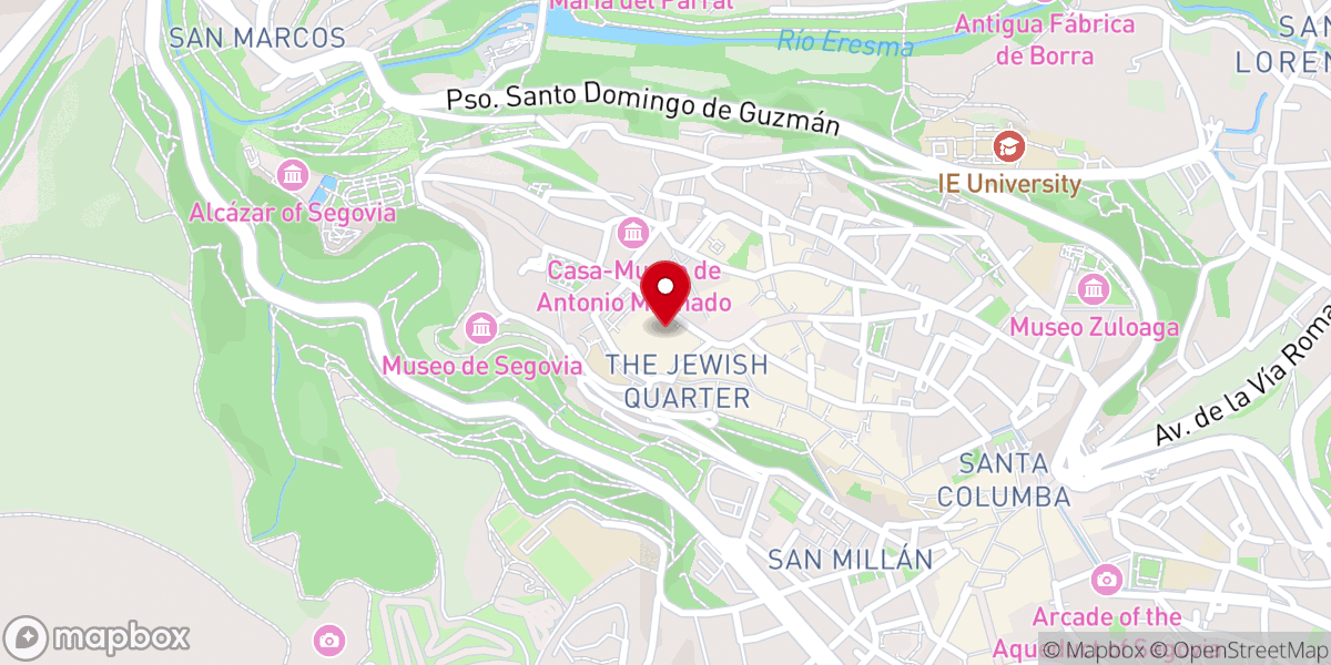 Map showing location of Catedral de Segovia