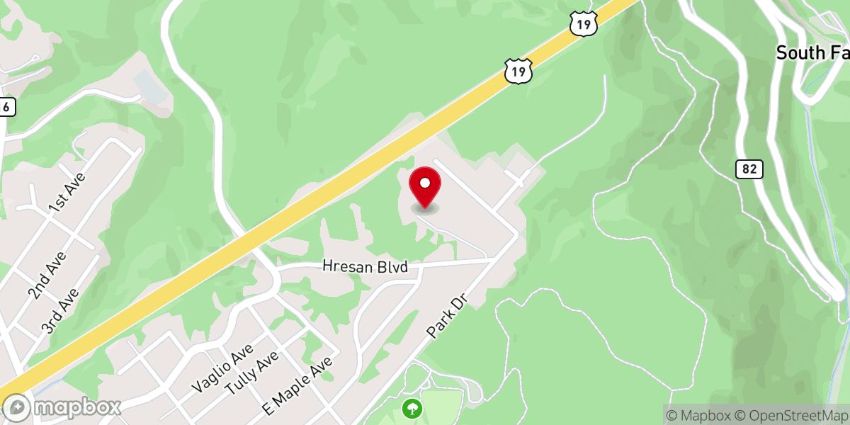 Map showing location of Grace Baptist Church