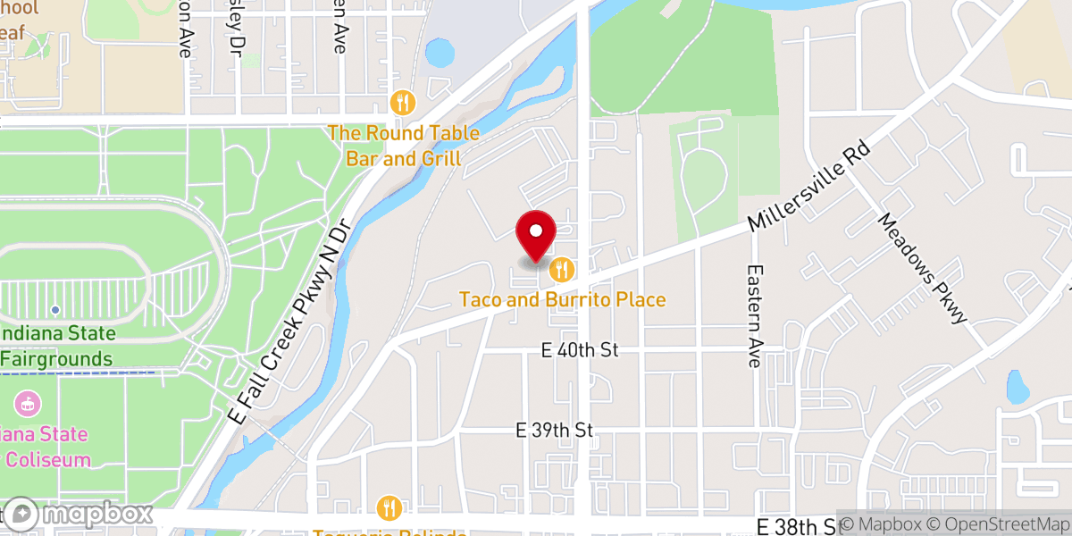 Map showing location of True Vine Missionary Baptist Church