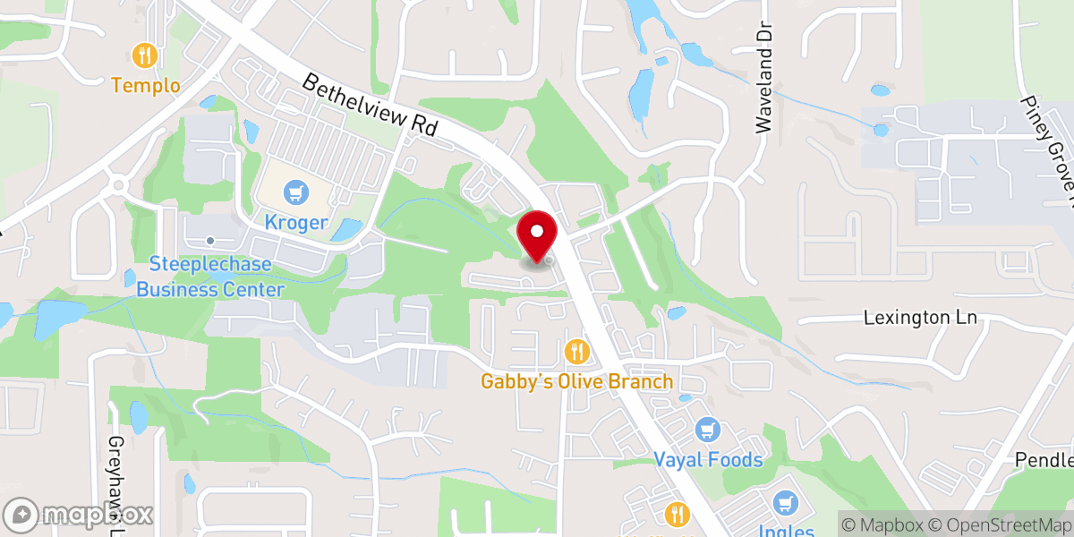 Map showing location of Renewing Grace Church