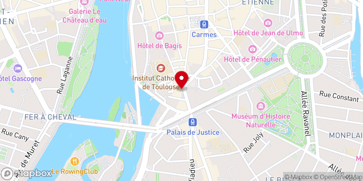 Map showing location of Faculté de Théologie