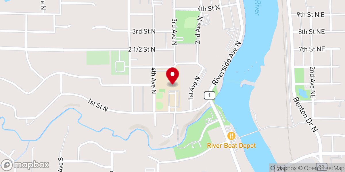 Map showing location of St Francis Xavier Parish and School