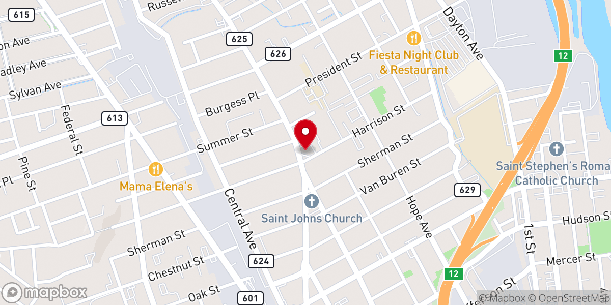 Map showing location of St. John the Baptist Russian Orthodox Church