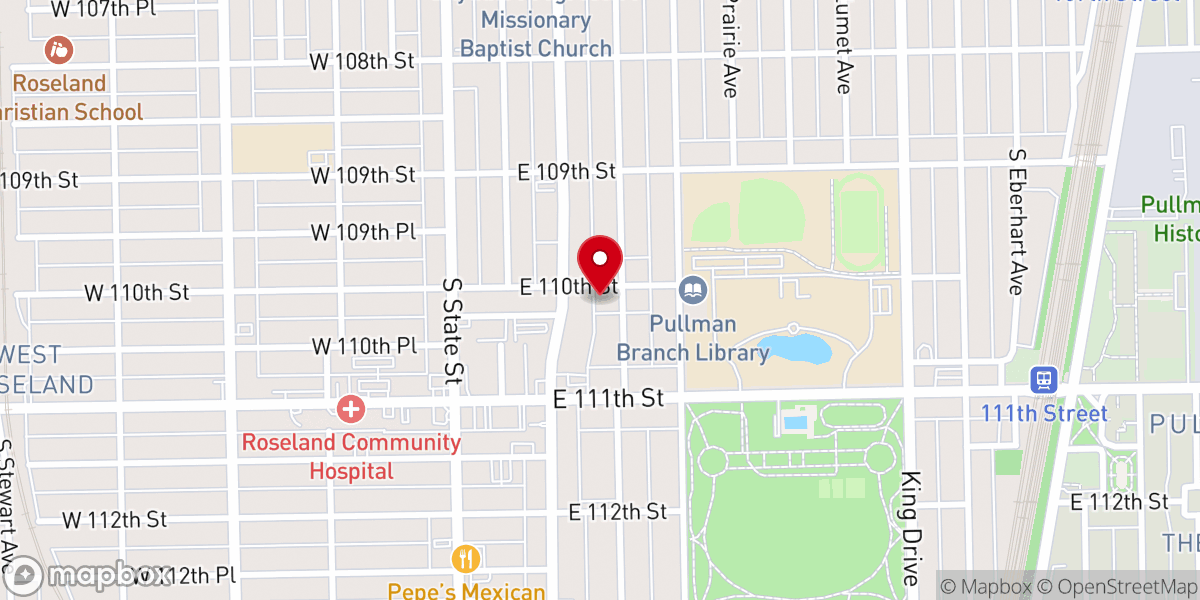 Map showing location of Greater King David M.B. Church
