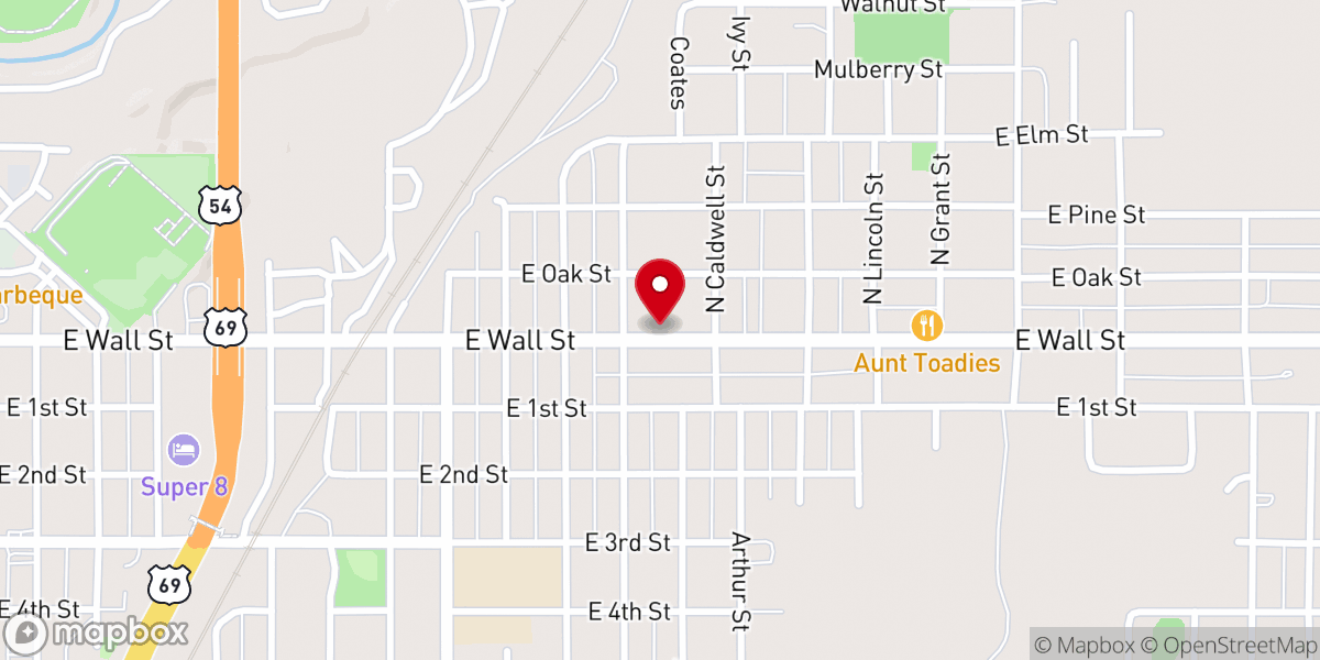Map showing location of First Church of God