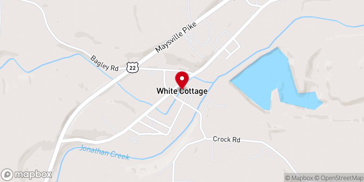 Map showing location of White Cottage