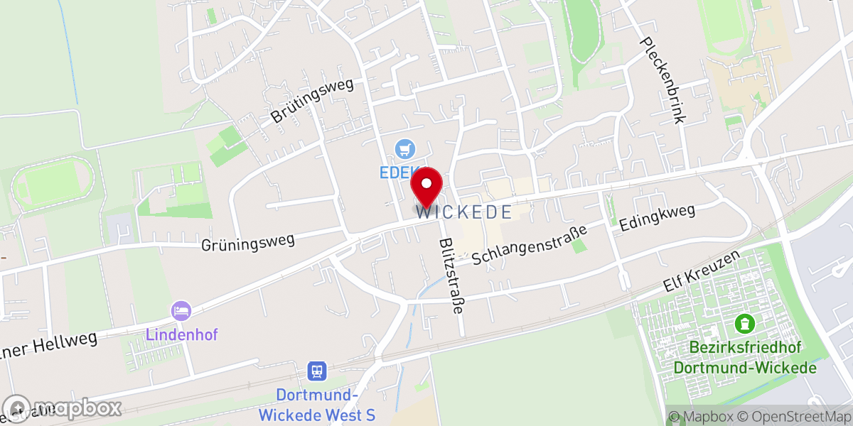 Map showing location of Johannes-Kirche der Ev. Kirchengemeinde Dortmund-Wickede