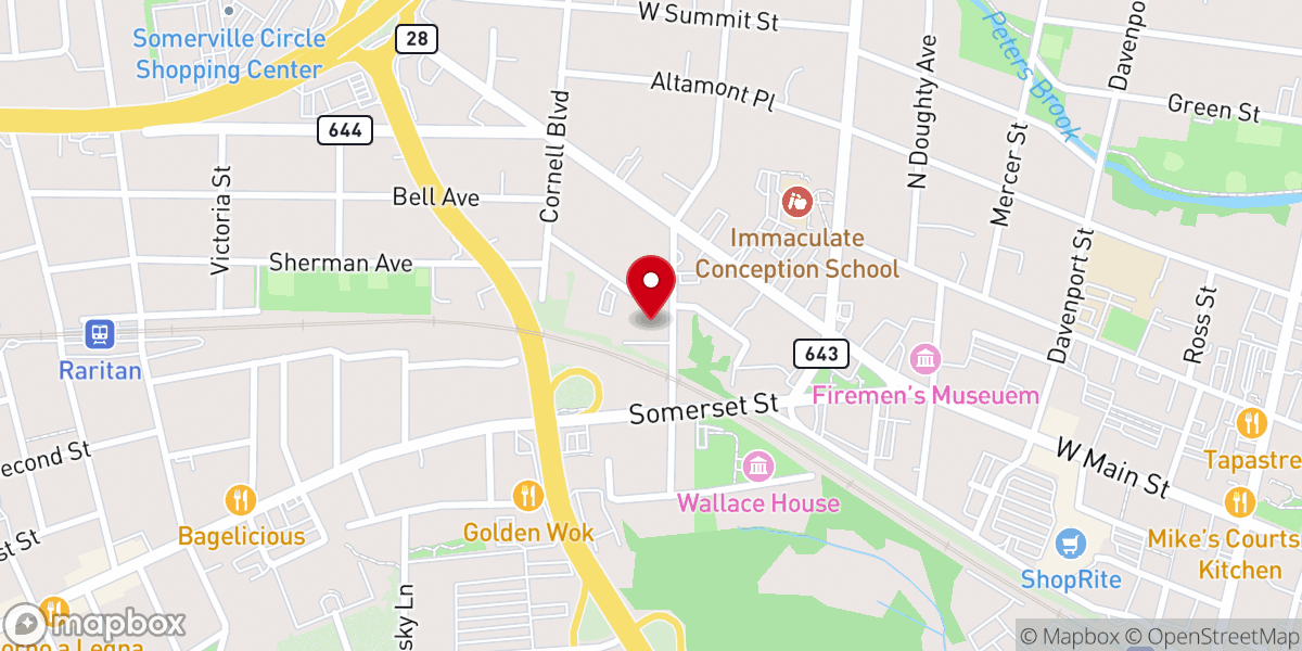 Map showing location of Iglesia Adventista del Séptimo Día Hispana de Somerville / Somerville Spanish Seventh-Day Adventist Church