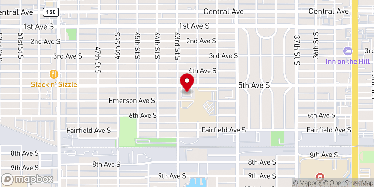Map showing location of 5th Avenue Church of Christ
