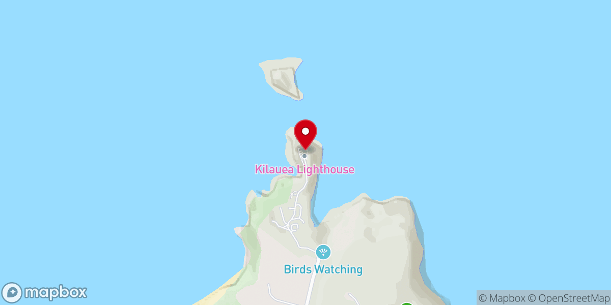 Map showing location of Kilauea Lighthouse