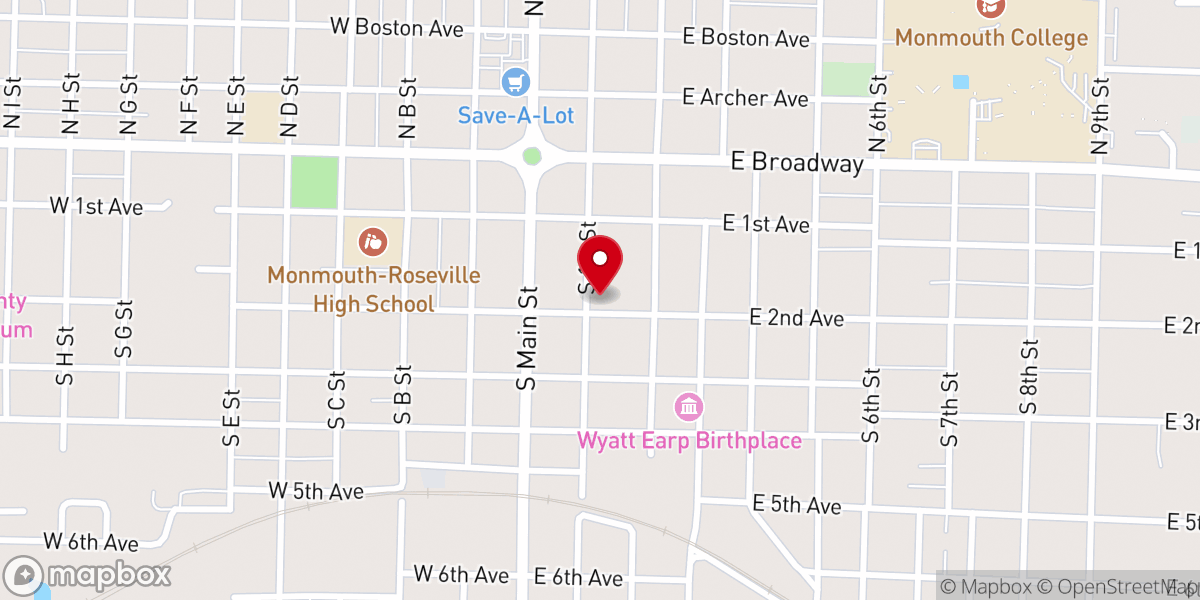 Map showing location of United States Postal Service